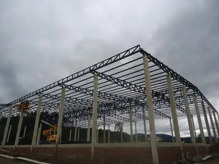 Cobertura metálica projeto, obra Formafer