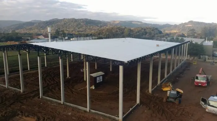 Cobertura metálica projeto, obra Formafer