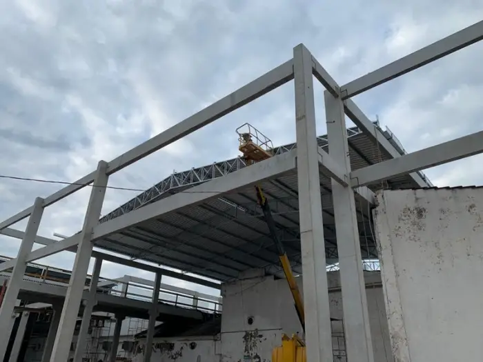 Estrutura para barracão, obra Formafer
