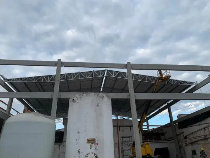 Estrutura para barracão, obra Formafer