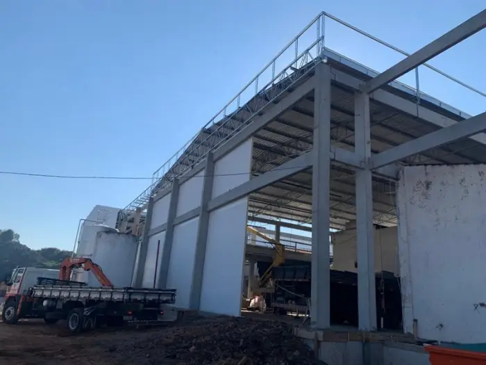 Estrutura para barracão, obra Formafer